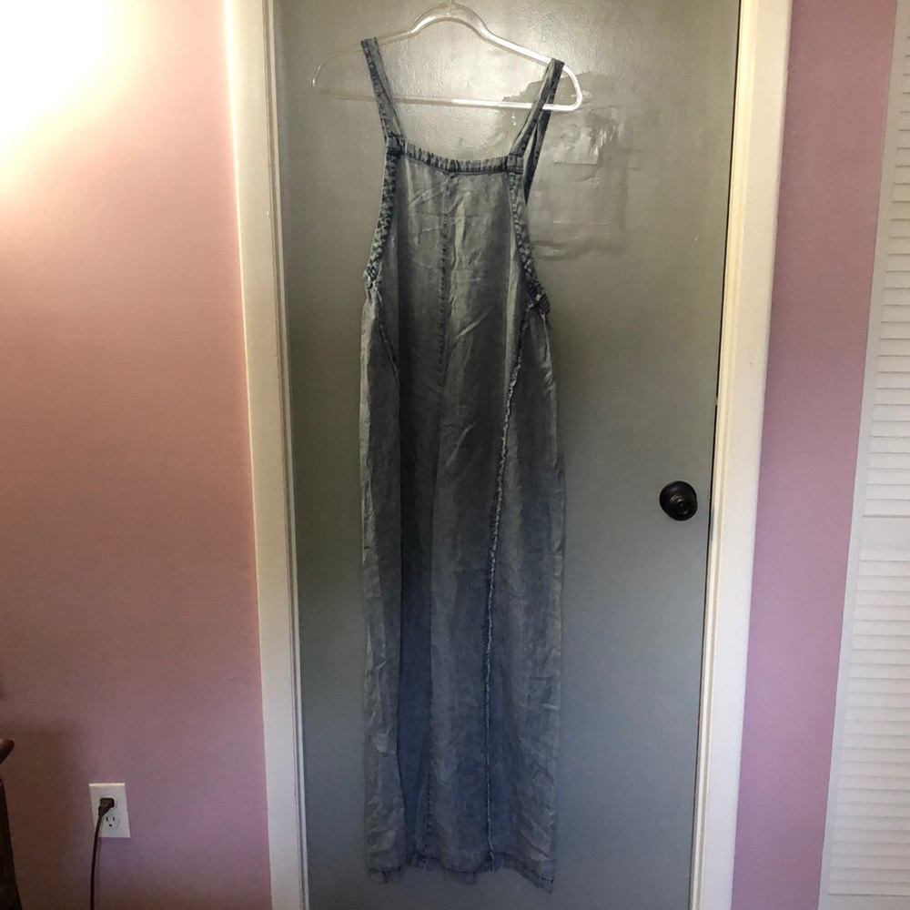 Comfy adjustable chambray-like jumpsuit
